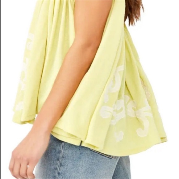 Free People On Clouds Lemon Swing Tank - Picture 6 of 8
